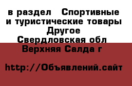  в раздел : Спортивные и туристические товары » Другое . Свердловская обл.,Верхняя Салда г.